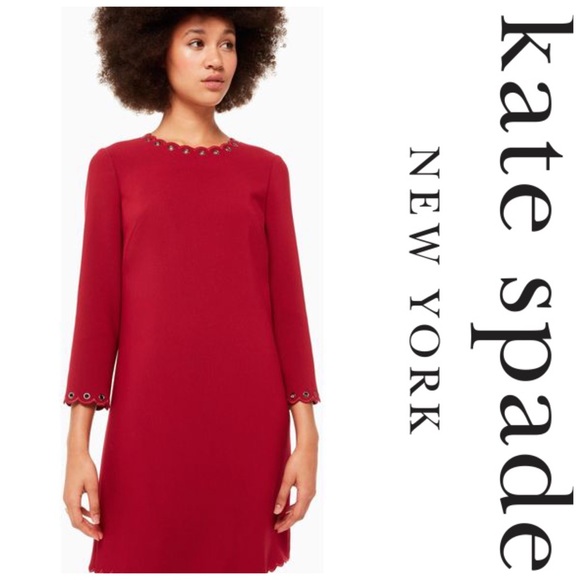 Kate Spade Scallop Grommet Shift Dress - Picture 4 of 5
